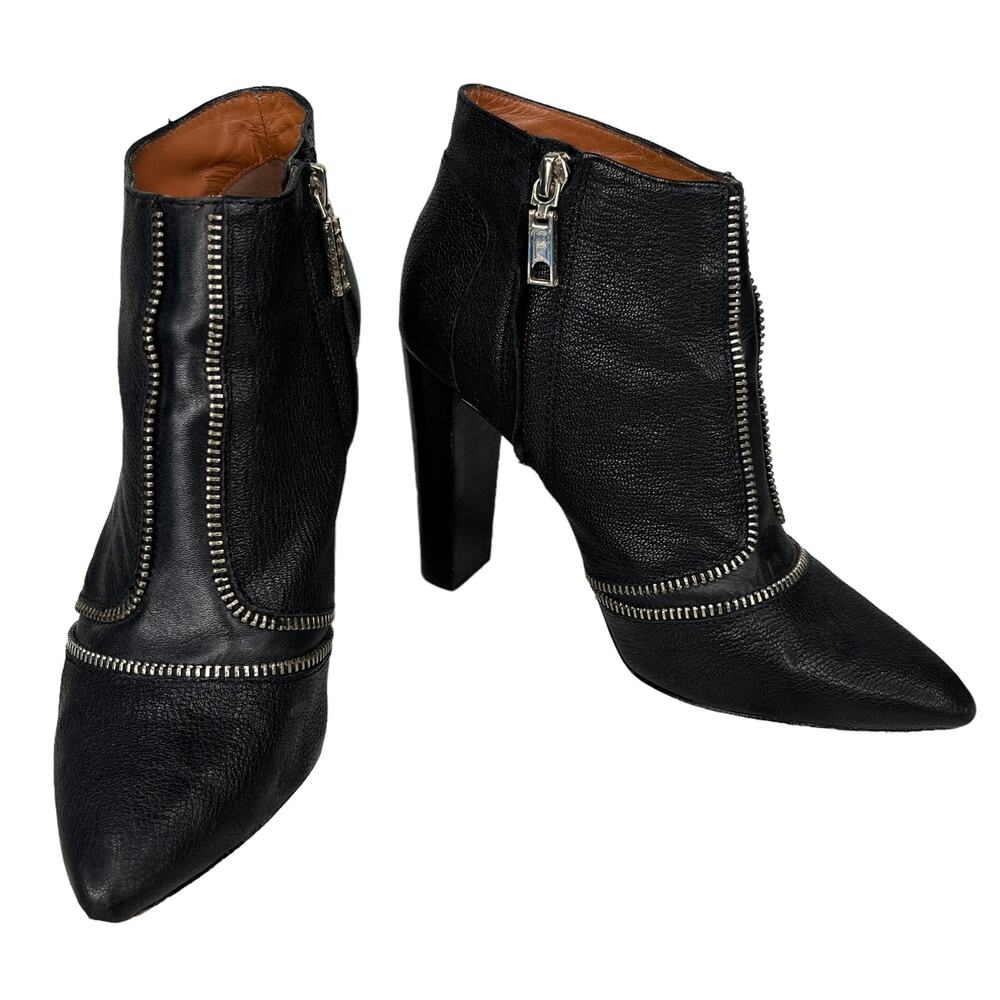 Rebecca Minkoff Dalli Boots Booties Zippers Moto 4" Heels 6.5